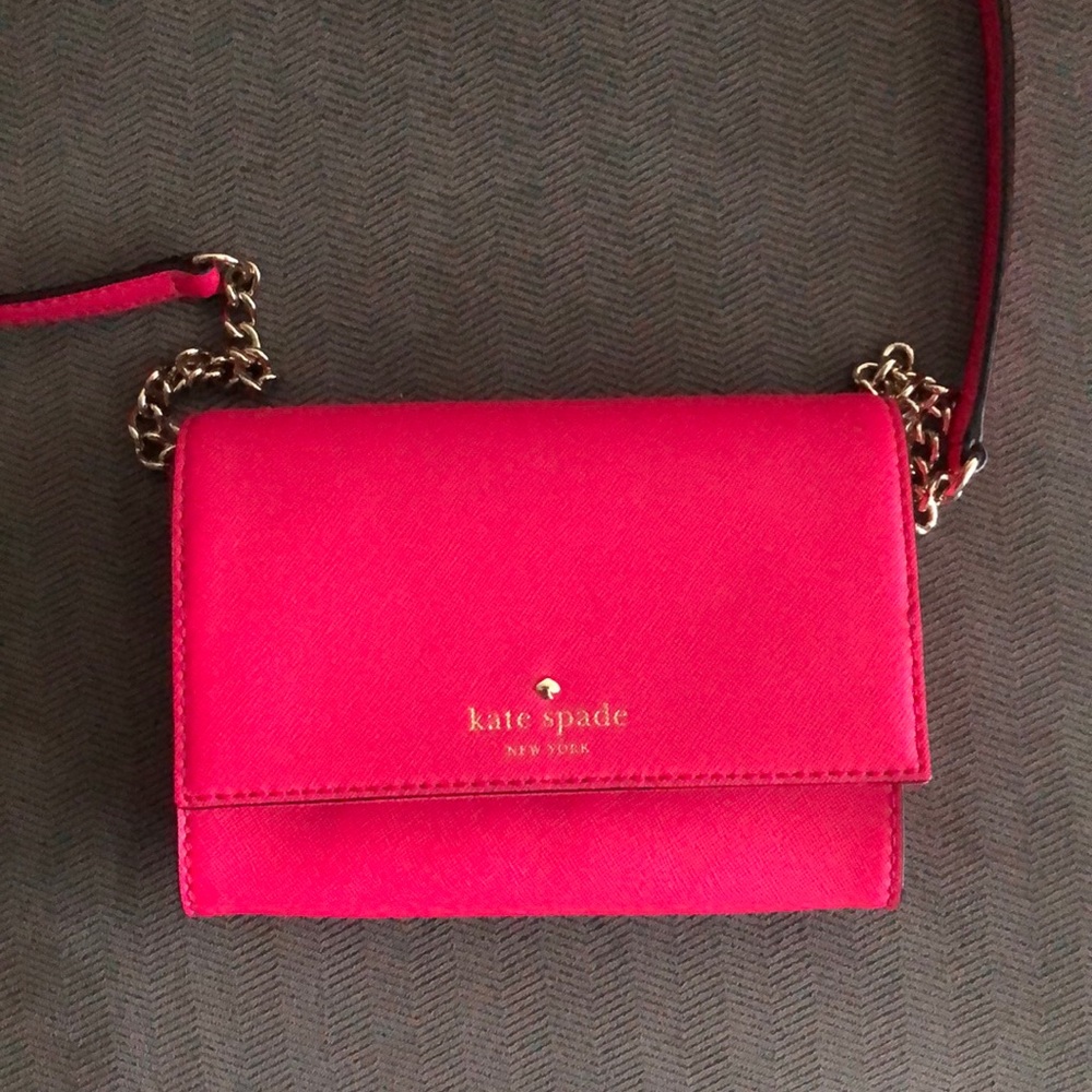 Small pink Kate spade shoulder bag